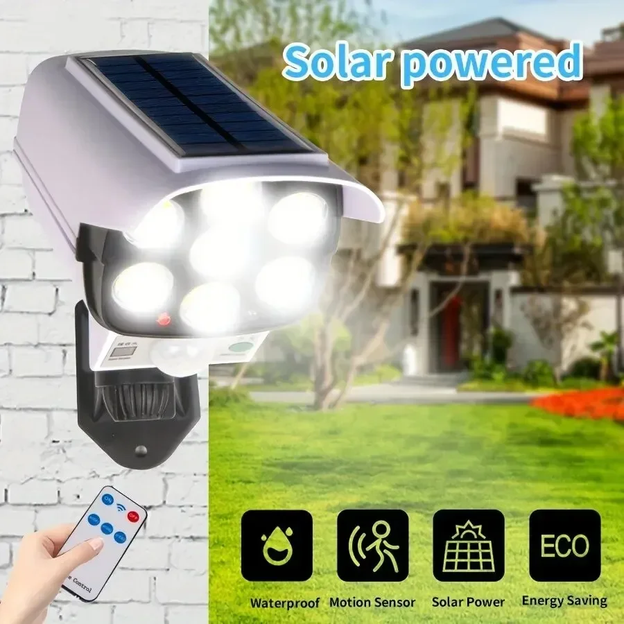 Fake Camera Dummy - Outdoor Bewegingssensor Zonne-verlichting 77LED Schijnwerper Waterdichte