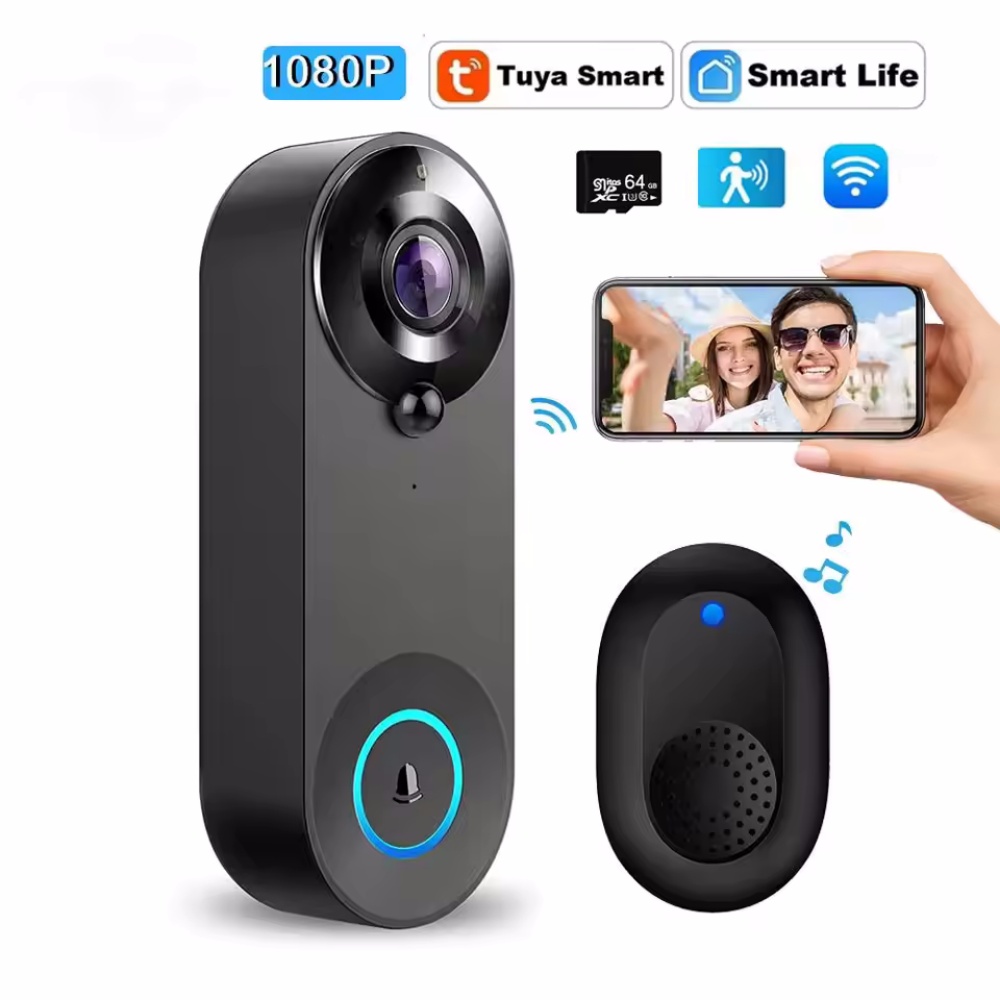 Home Security Blink - Tuya 1080P Draadloze WIFI Deurbel Video-intercom
