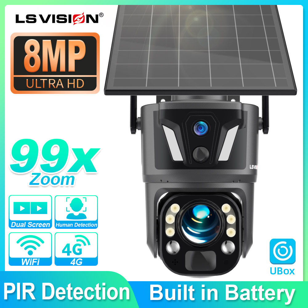 Home Security Wifi Camera - LS VISION 4K 8MP Buitencamera's voor