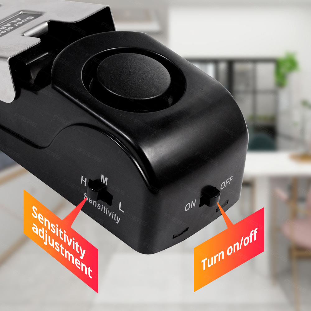 Home Security Systems Wireless - FUERS Deurstop Alarmsysteem 120dB Luid Draadloos