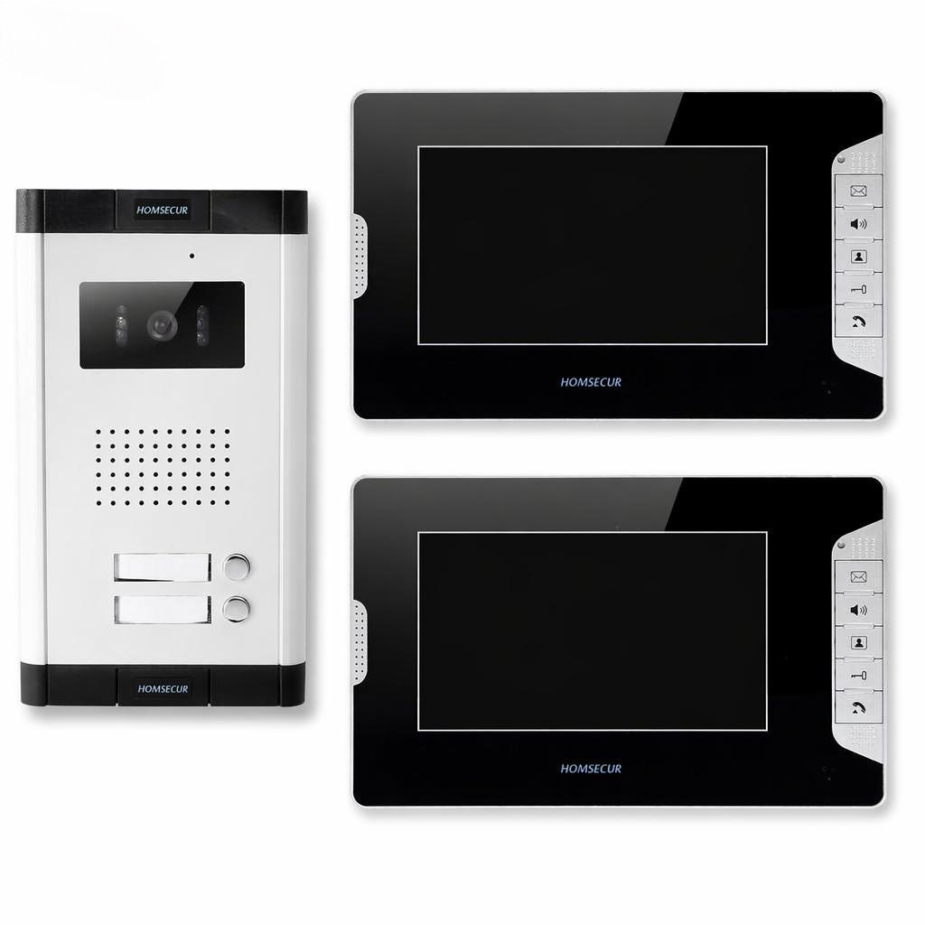 Home Security Kit - 4-draads 2-familie video deurtelefoon intercomsysteem 7