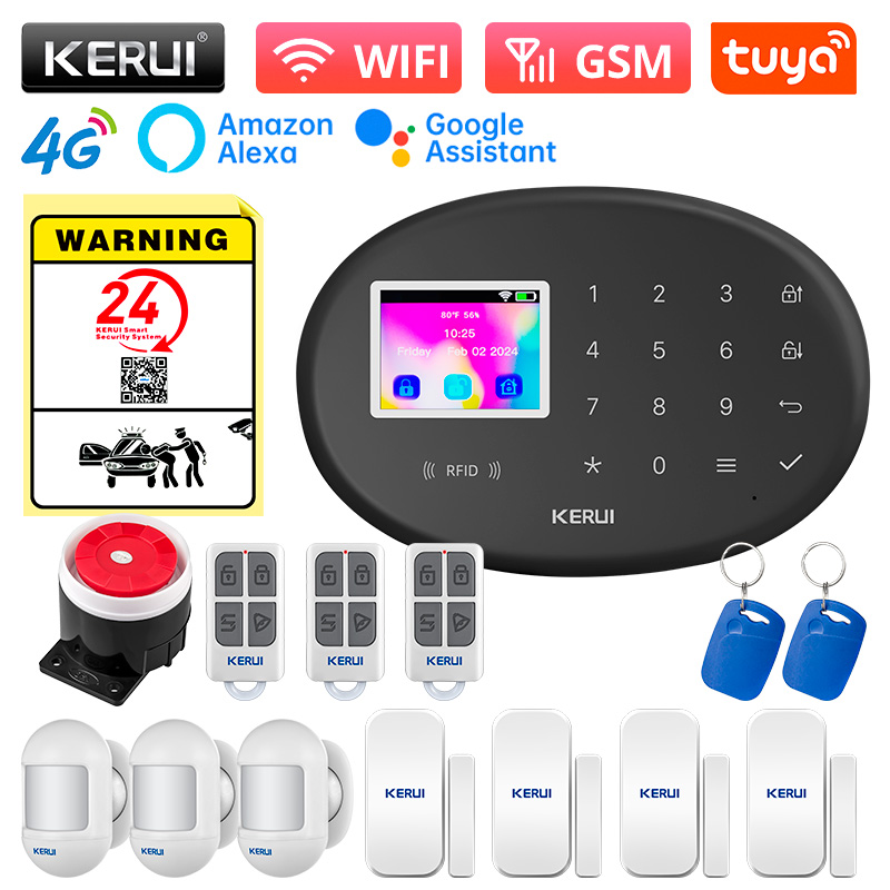 Home Zone Security App - KERUI WiFi + 4G/2G Alarmsysteem met