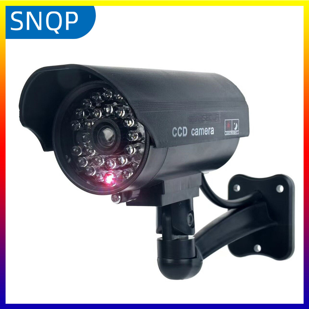 Fake Camera Dummy - SNQP nep-camera, waterdichte beveiligingscamera met knipperend