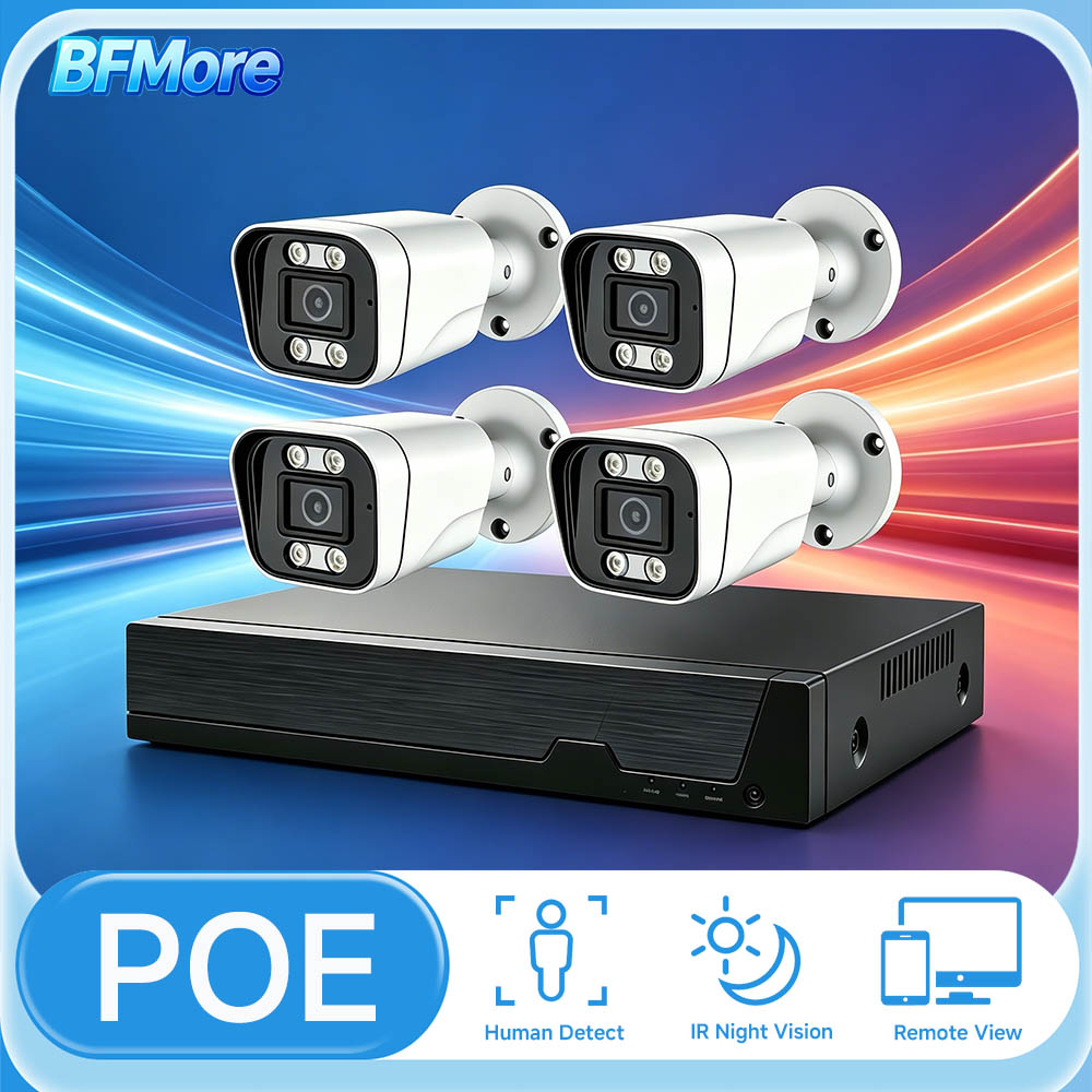 Home Security Kit - BFMore 8MP 4K Ai Menselijke detectie
