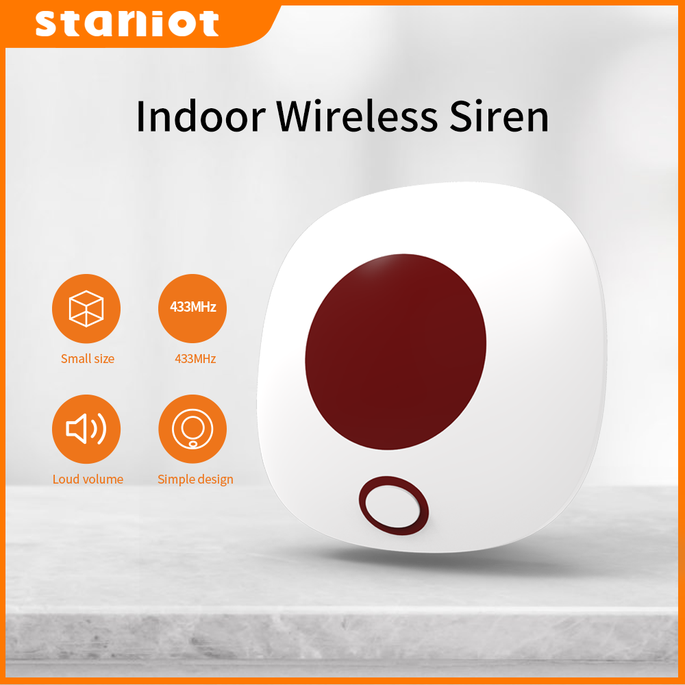 Home Security Upgrades - Staniot Indoor Draadloze Sirene 433Mhz Inbraak