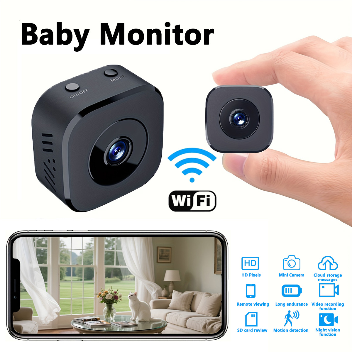 Home Security Wifi Camera - 1080P HD Mini WiFi Camera Indoor