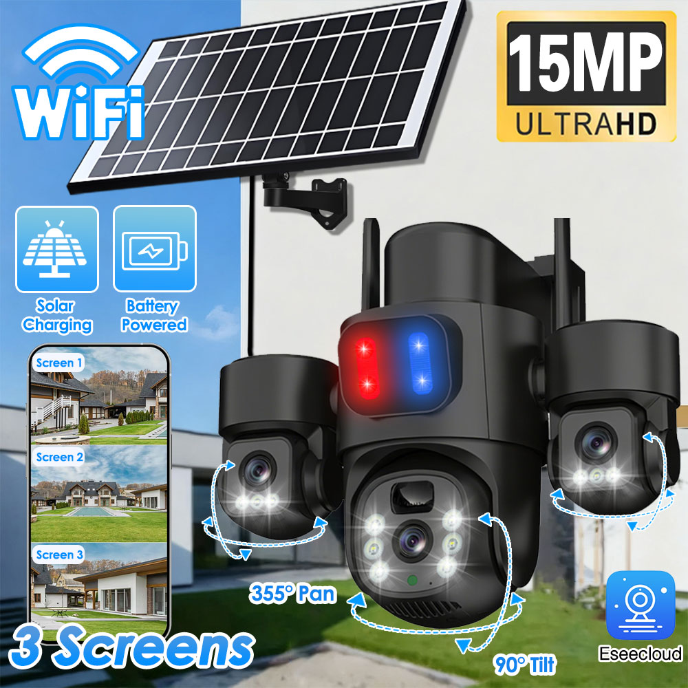 Home Security Wifi Camera - WIFI Solar PTZ-camera Buiten 15 MP