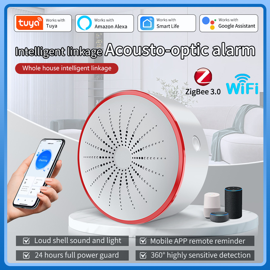 Home Security Blink - Tuya WiFi ZigBee Alarmsirene Sensor Detector
