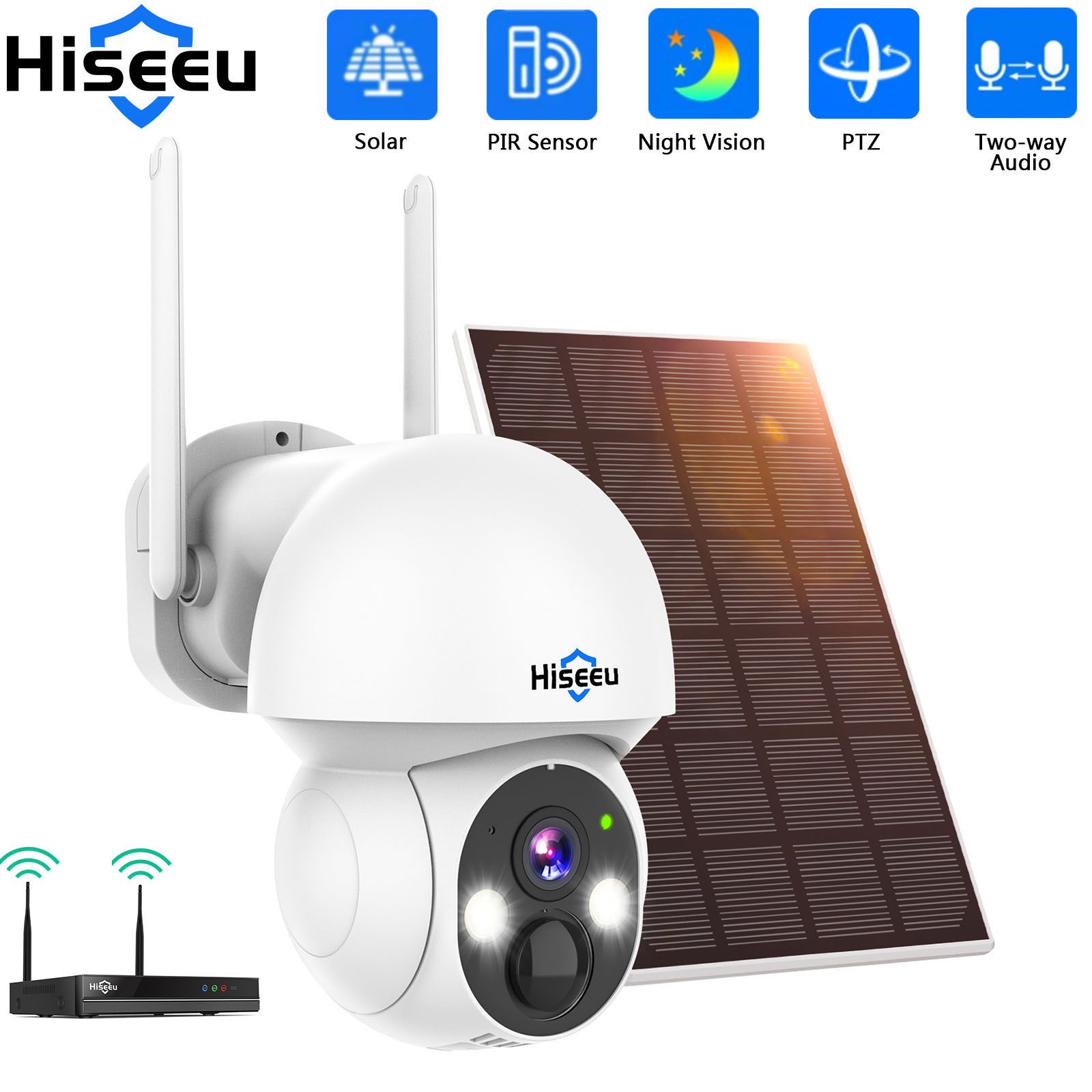 Hiseeu 2K 4MP WIFI PTZ Solar I - Home Security Wifi Camera recensie en prijs