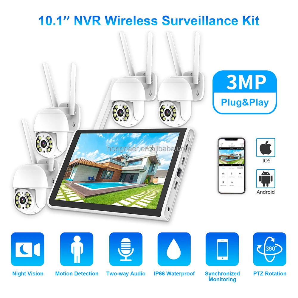 2026 Hongnaer 3MP 4-kanaals Wi - Home Security Wifi Camera recensie en prijs