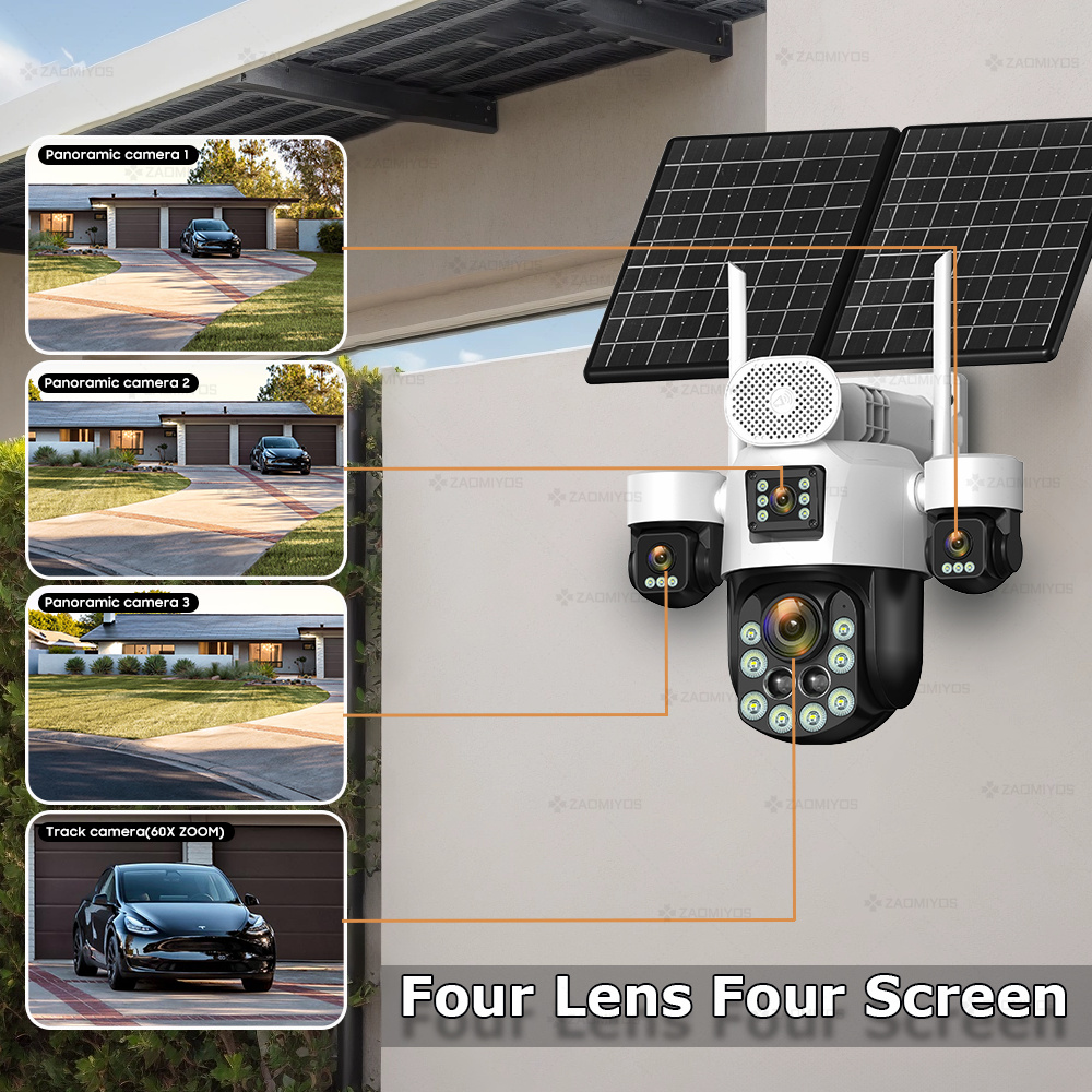 4-lens buitencamera 360° °   S - Home Security Upgrades recensie en prijs