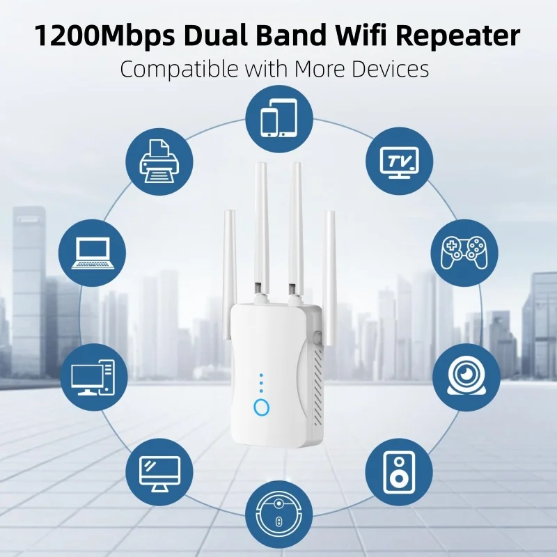 1200Mbps Dual Band WiFi Repeat - Home Security Network recensie en prijs