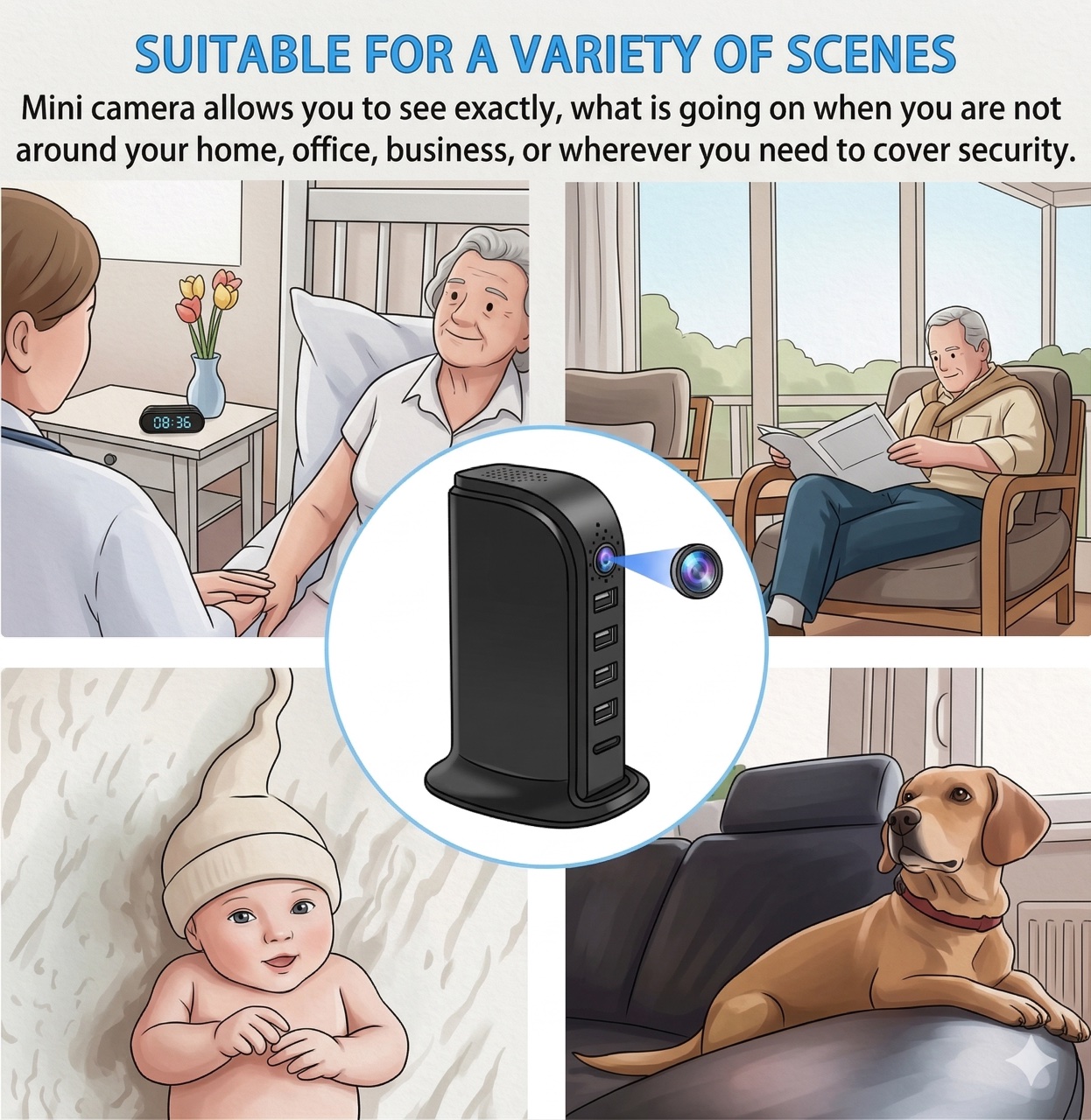 Compacte wifi-beveiligingscame - Home Security Wifi Camera recensie en prijs