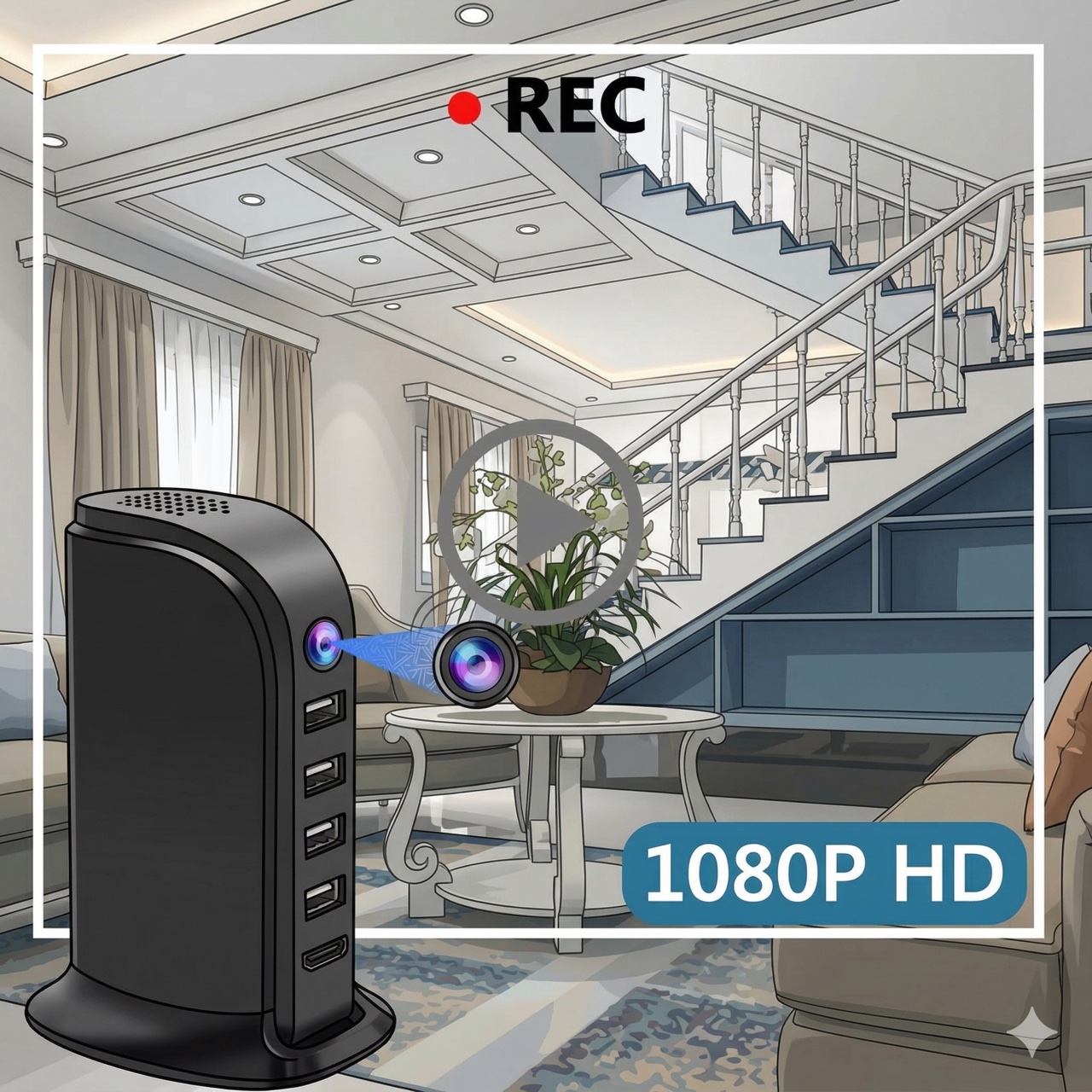 Compacte wifi-beveiligingscame - Home Security Wifi Camera recensie en prijs